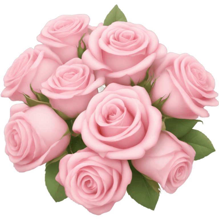 bouquet of pastel pink roses emoji