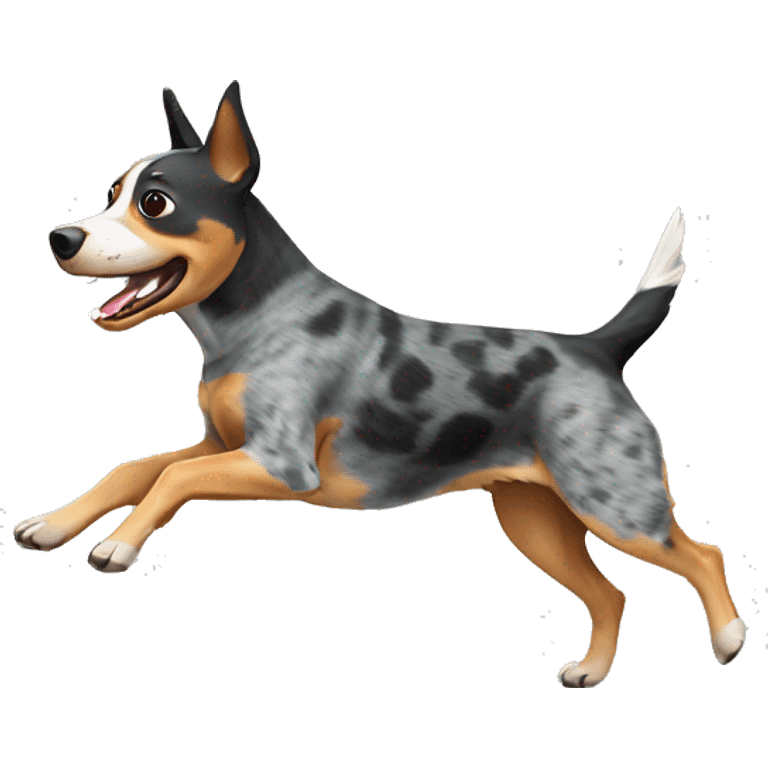 australian cattle dog running emoji