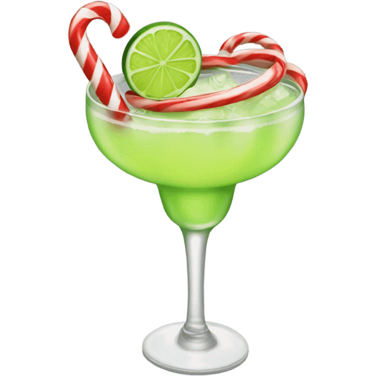 Margarita with a candy cane  emoji