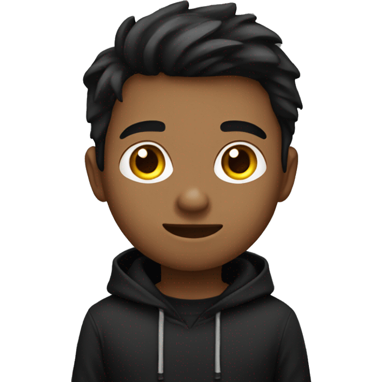 gamer boy with black hoodie emoji