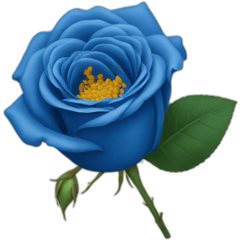 rose bleu emoji