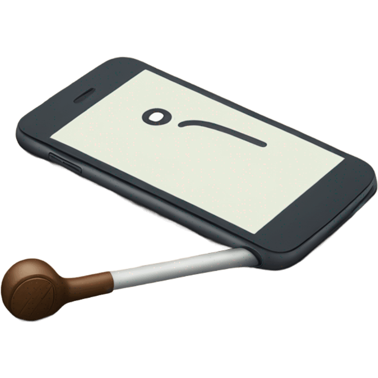 phone with a cane emoji