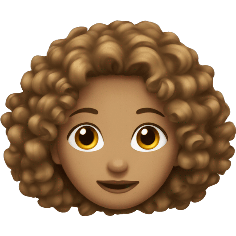 brown curly hair girl tan emoji