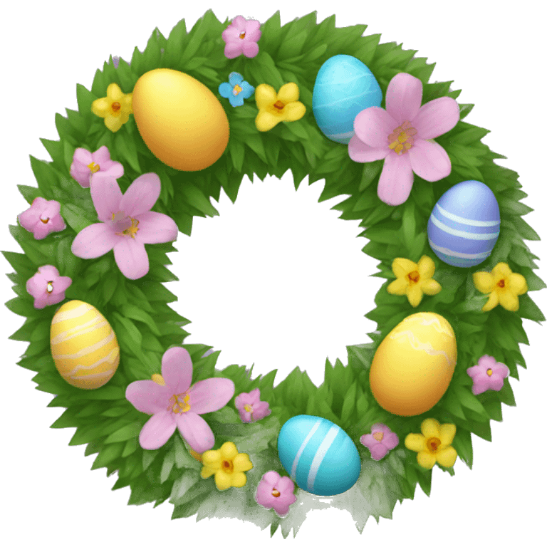 Easter wreath emoji