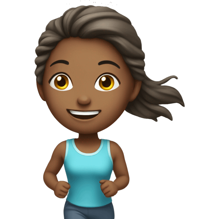 happy girl run emoji