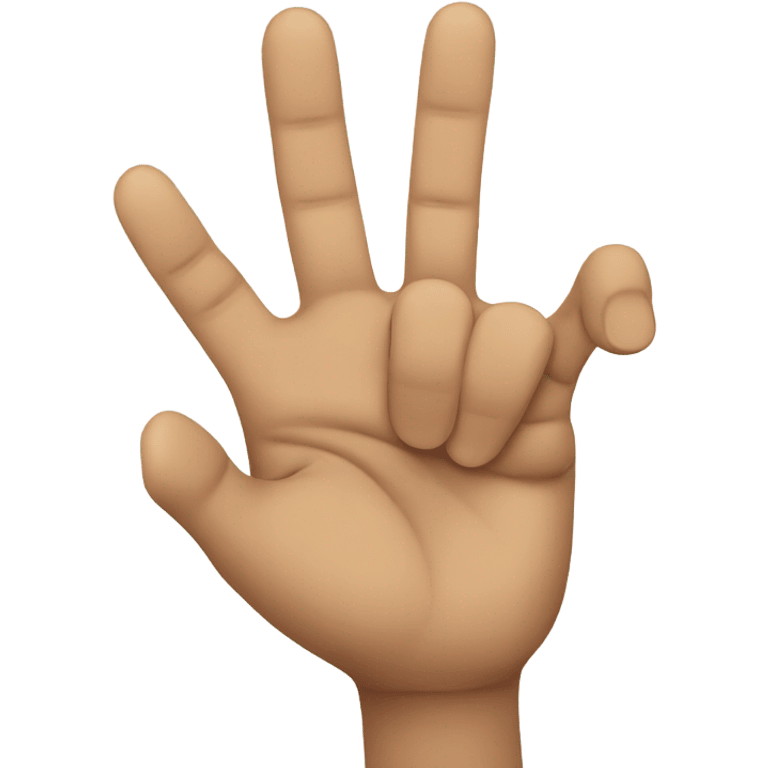 Two hands with 4 fingers up  emoji