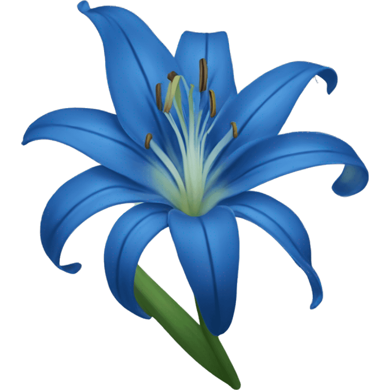 Blue lily emoji