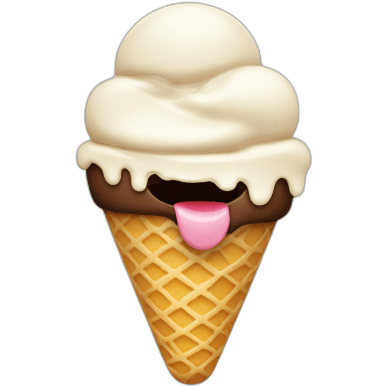 mouth eating ice cream emoji