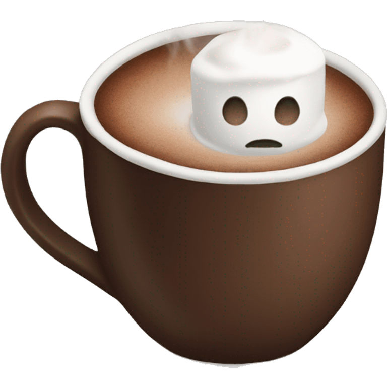 hot cocoa with marshmellows  emoji