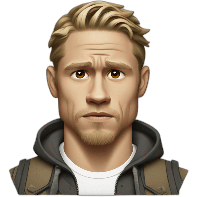 charlie hunnam angry cartoon wearing henley emoji