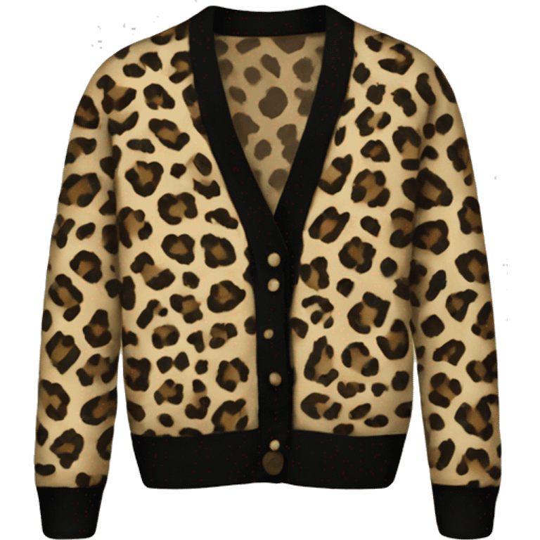 leopard print cardigan emoji