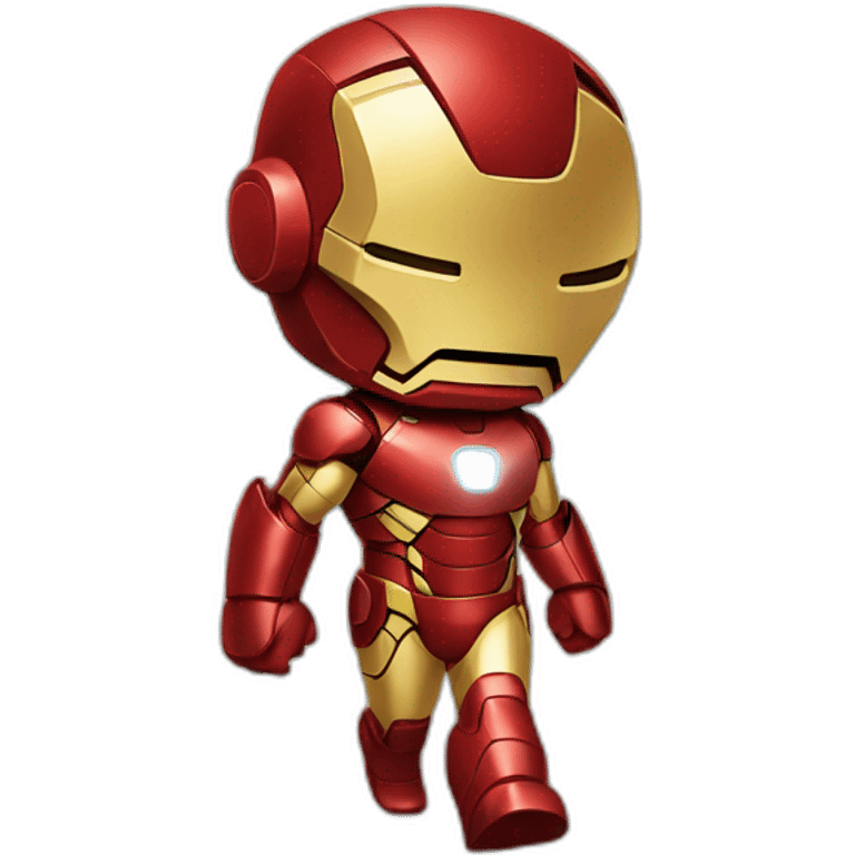 Iron Man with swimsuits going to the beach emoji