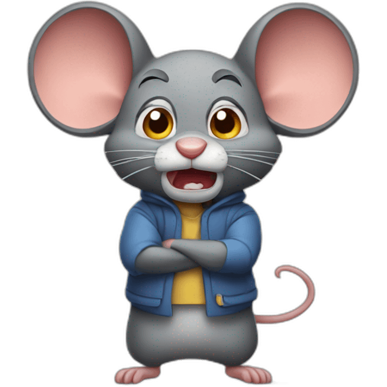 angry mouse dressed as human emoji