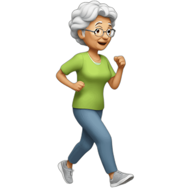 grandma run emoji