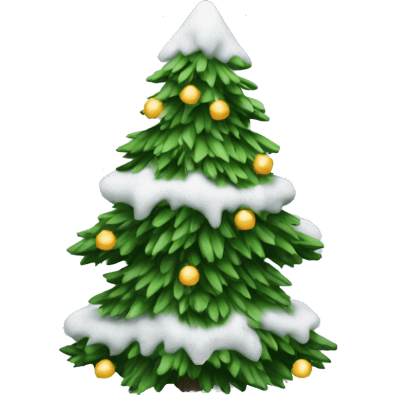 Snow on Christmas tree emoji