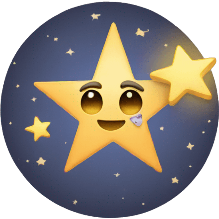 a star within the moon emoji