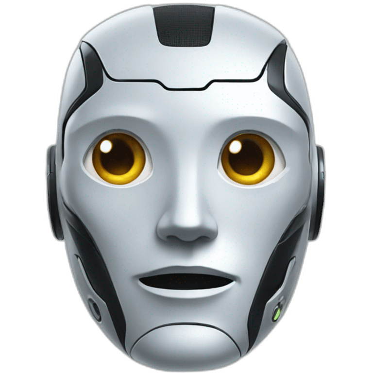 AI robot head emoji