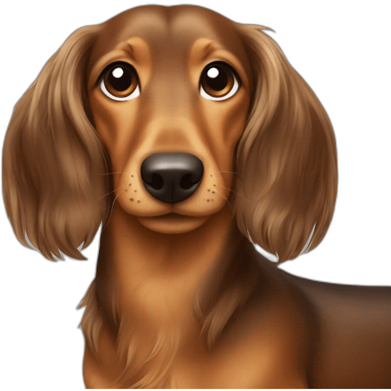 dashund long hair emoji