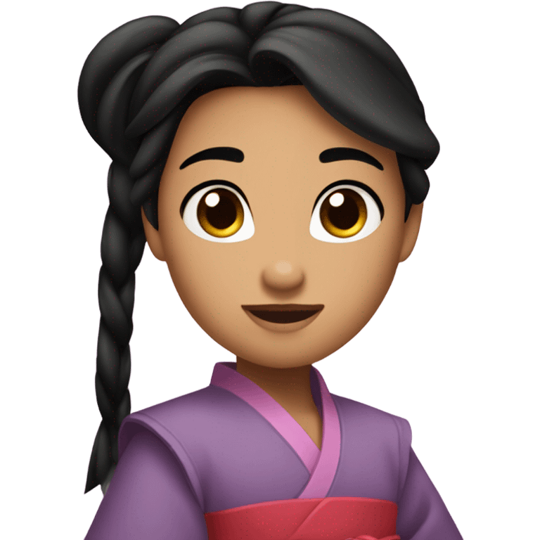 Mulan sending love emoji