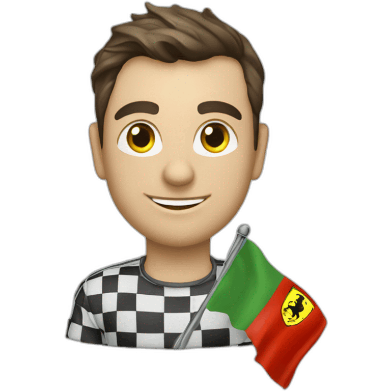 Ferrari avec drapeau damier emoji