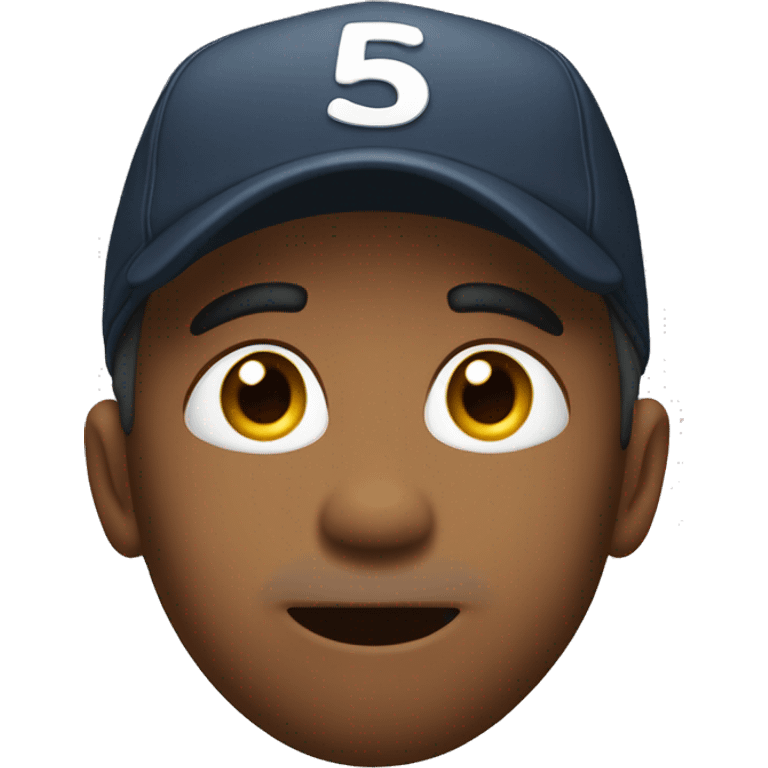 Man with backwards cap biting lip with hand to chin emoji