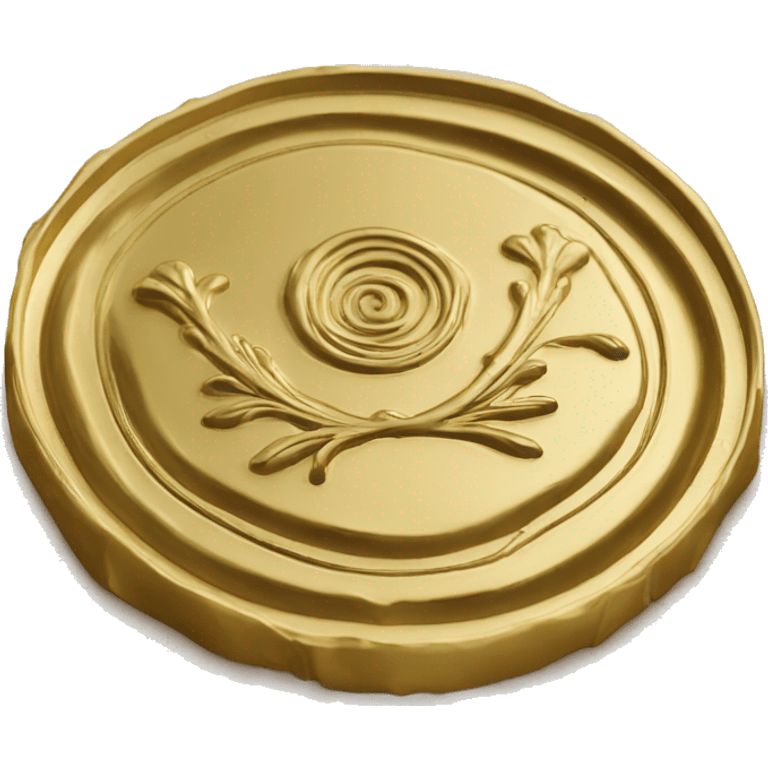 gold wax stamp emoji