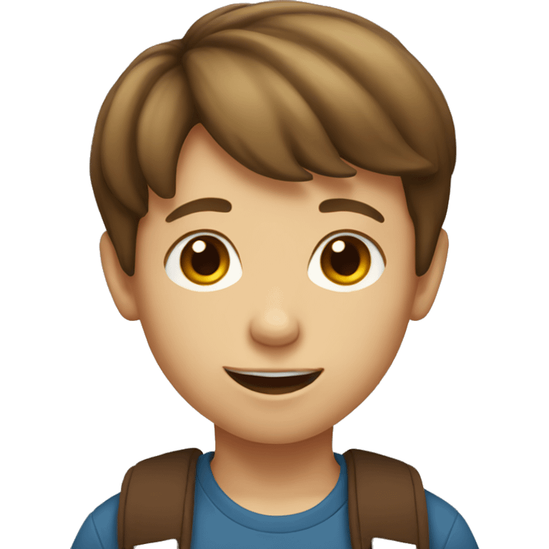 little boy with brown hair emoji