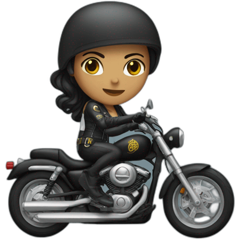 caveira feminina motociclista emoji