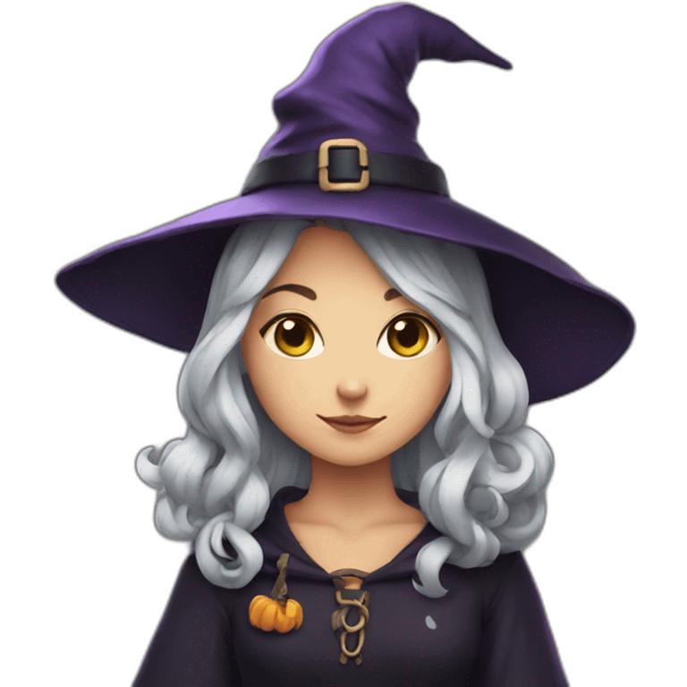 witch girl cat emoji