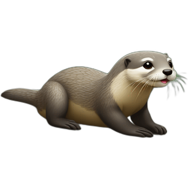 loutre sur tortue emoji