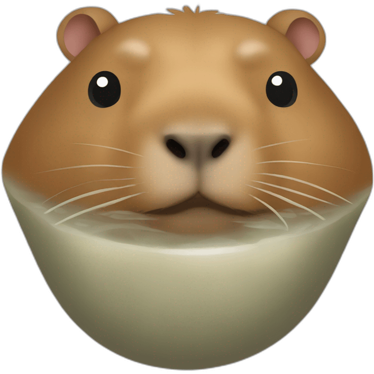 Capybara onsen emoji