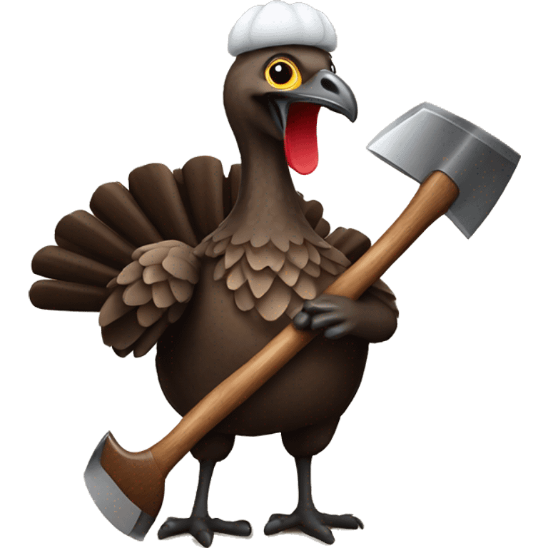 turkey holding an axe emoji