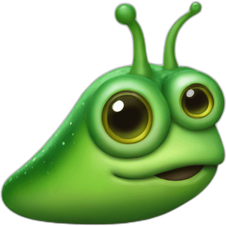 green slug with one eye emoji