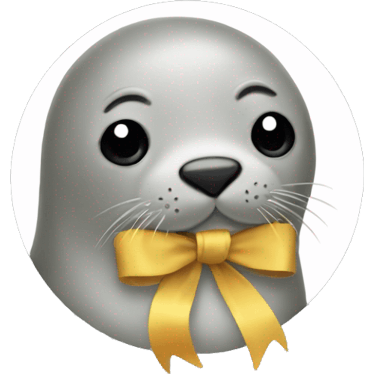 Seal with a bow  emoji