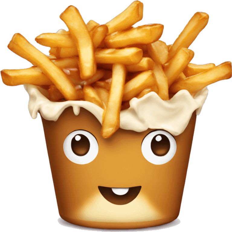 Poutine qui mange une poutine  emoji