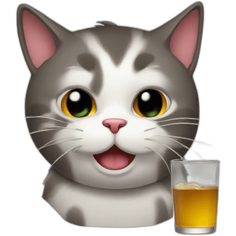 drunk cat emoji