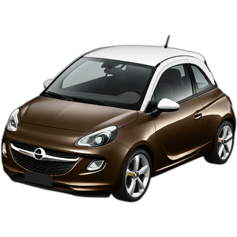 Brown Opel Adam with white roof emoji