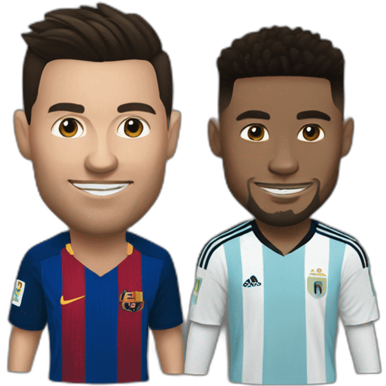 ronaldo with messi emoji