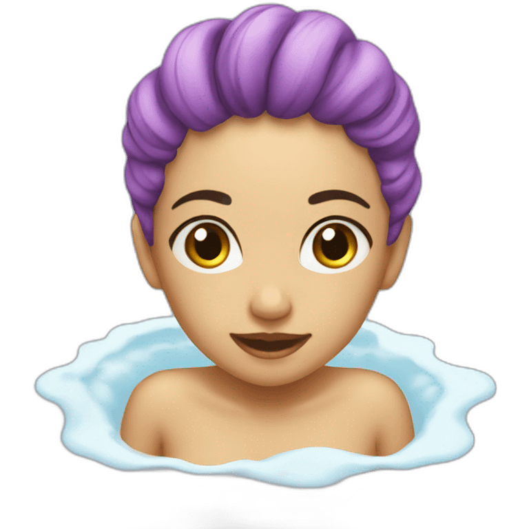 Girl bathing emoji