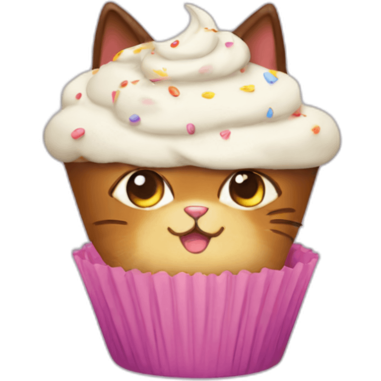 Cupcake cat emoji