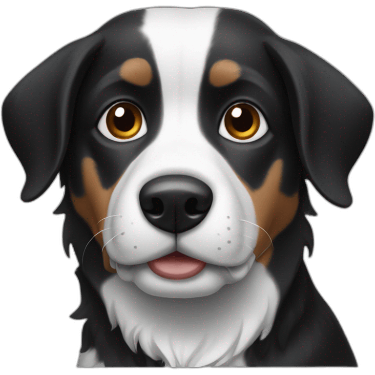 Black-and-white-dog-spot emoji