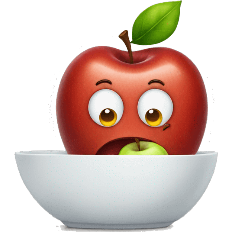 kidney eating an apple emoji