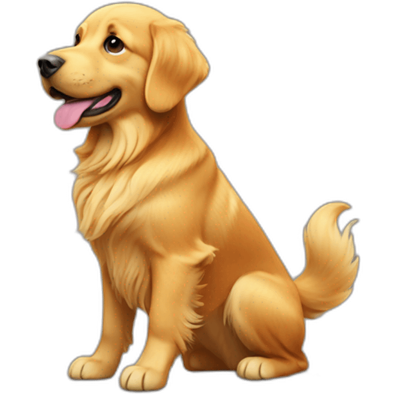 golden retriever move tail emoji