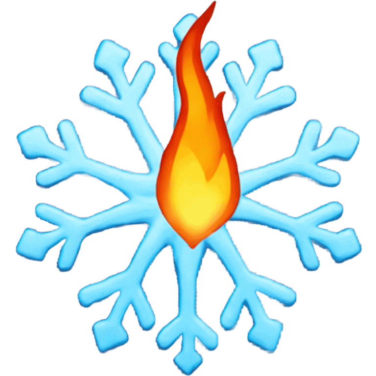 fire and snowflake emoji