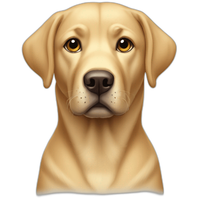 labrador looking very smart emoji