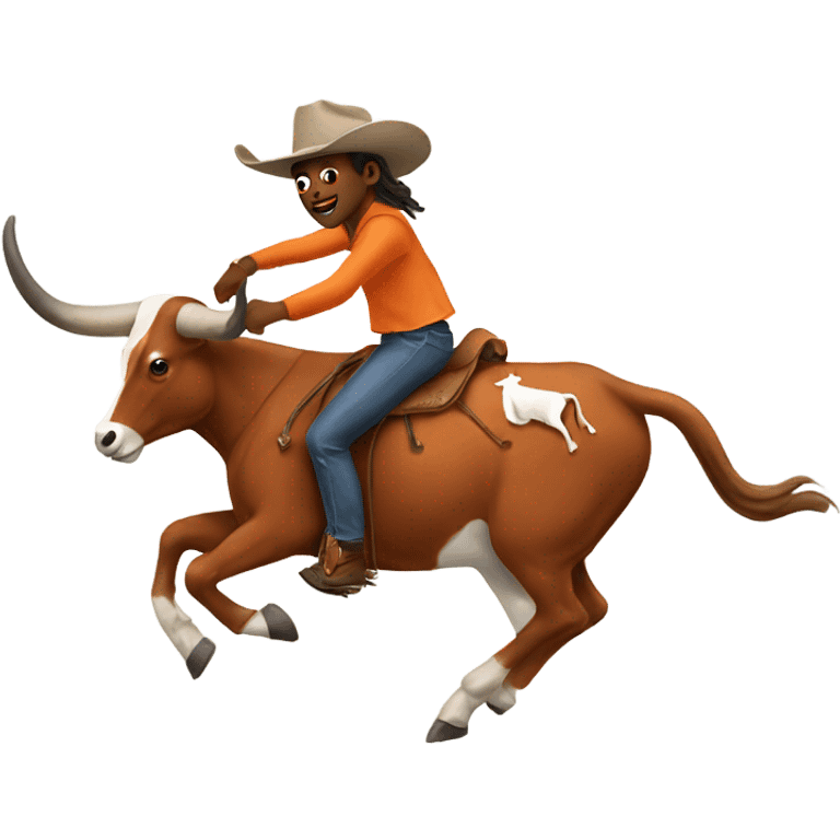 Longhorn riding a buckeye emoji