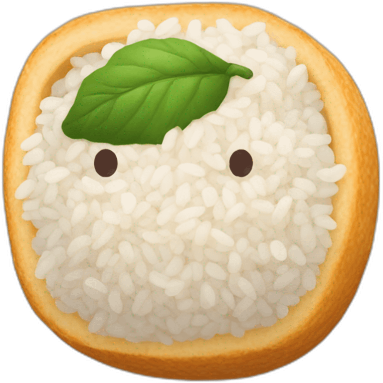 Boulette de riz avec un visage  emoji