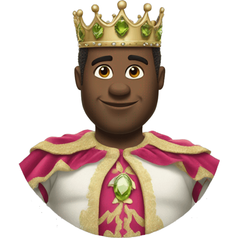 diddy wearing Shrek's clothes with a tiara that says diddy emoji