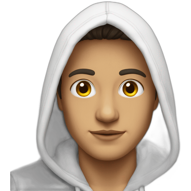 white hoodie front emoji