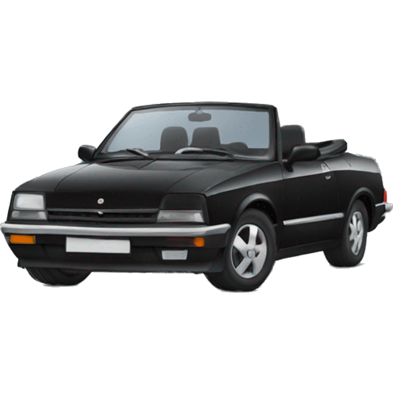 Opel black cabrio car emoji